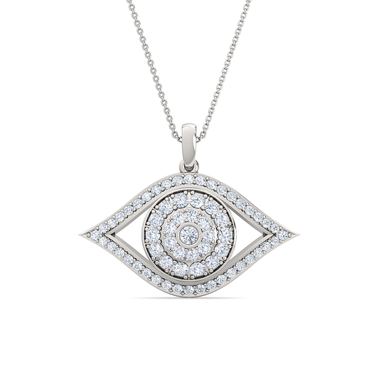 Eye Shape Diamond Pendant Pendent for Women | Mesmerizing Statement Jewelry Piece