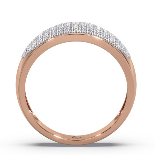 men’s round brilliant diamond ring | dome pavé cluster wide top bold design
