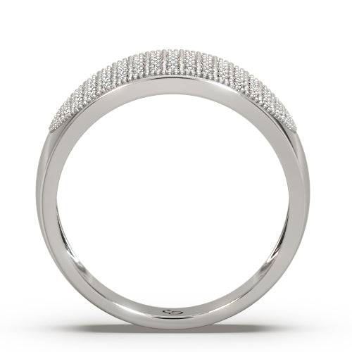 men’s round brilliant diamond ring | dome pavé cluster wide top bold design