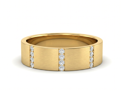 Men’s Princess Cut Diamond Eternity Band | Brushed Finish Modern Setting