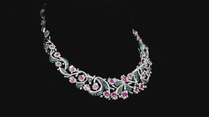 Blossom Vine Diamond Necklace Set