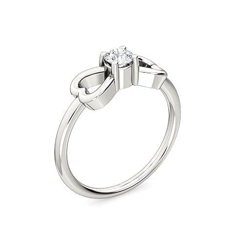Round Brilliant Diamond Heart Shape Solitaire Engagement Ring | Romantic Heart Setting