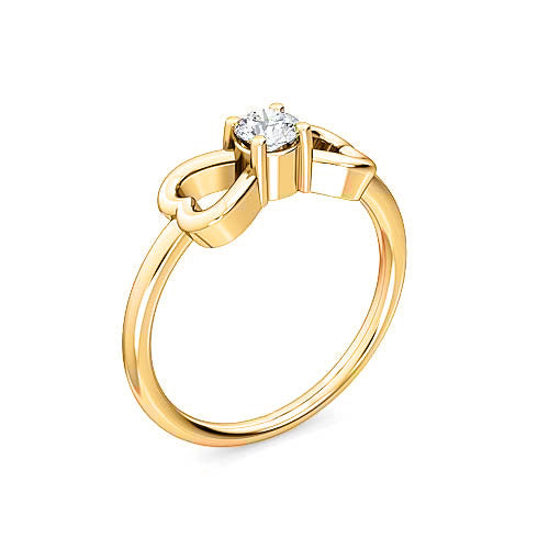 round brilliant diamond heart shape solitaire engagement ring | romantic heart setting